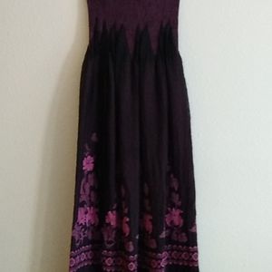 Pink and Black Strapless Dress 1x